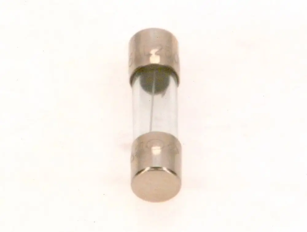 BOSCH-Sicherung in zylindrischer Form mit metallischen Enden und einem durchsichtigen Gehäuse, geeignet zum Schutz elektrischer Schaltkreise.